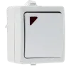 Выключатель Венеция 1 -клавишный с индикатором 10А IP54 белый