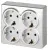 Розетка Эксперт 11-2211-03 четырехместная с заземлением 4х2P+E Schuko со шторками, IP20, 16A-250В, О