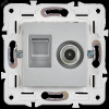 SKANDY Розетка двойная TV+RJ45 кат.5E SK-A14S серебряный IEK