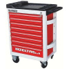 Тележка инструментальная серии PRO без инструментов, 8 выдвижных ящиков, цвет красно-черный