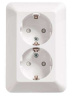 ПРИМА С/У РОЗЕТКА 2-я с заземлением со шторками 16А 250В. БЕЛЫЙ. опт.уп.Россия
