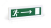 Оповещатель световой ОПОП 1-8 12В бегущий человек + стрелка вправо фон зеленый