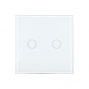 Умный выключатель, 2 клавиши, белый
