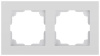 Рамка для розеток и выключателей Intro Accent 6-502-01 на 2 поста, СУ, белый