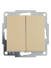 VESNA Выключатель двойной золото