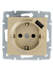 VESNA Розетка с/з + USB разъём золото