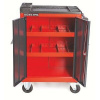 Тележка инструментальная серии WAGON без инструментов, с распашными дверцами, цвет красно-черный