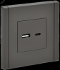 FORTE&PIANO Розетка USB A+C 18Вт FP351 серый IEK