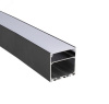 Профиль для светодиодной ленты PAL 5050-BLACK (комплект) накладной 2м анод.с подвесом Jazzway  
