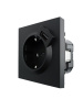 ZIMA Розетка с/з + USB разъем черный бархат LEZARD