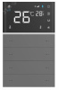 Термостат с четырехклавишным выключателем. Пластик. Цвет-серый