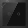 Выключатель сенсорный Slim KNX на 2 кнопки чёрный