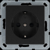 Розетка Schuko с защитными шторками 16A 250V~ 2P+T, цвет Антрацит