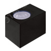 Светильник фасадный ДБУ GU10 без ламп корпус поликарбонат черный квадрат односторонний IP65