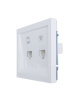 ZIMA Розетка компьютер+телефон белая с модулем Cat 6 LEZARD