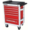 Тележка инструментальная серии PRO без инструментов, 6 выдвижных ящиков, цвет красно-черный