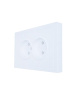 ZIMA Розетка 2-ая б/з ПБТ белая безвинтовой зажим/клемма LEZARD