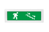 Оповещатель световой, двухстороннее исполнение Молния-2-12 Человек по лестнице вниз зеленый фон, с п