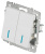 Выключатель Intro Accent 6-105-01 двойной с подсветкой, 10А-250В, IP20, СУ, AL/CU, белый