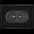 SKANDY Розетка 2-местная без заземления без защитных шторок для плоской вилки 10А SK-R03Bl черный IE