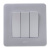 Выключатель трёхклавишный Inspiria 10АХ 250В винтовые зажимы - алюминий