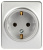Розетка Эксперт 11-2203-03 2P+E Schuko IP20 16A-250В ОУ алюминий