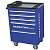 Тележка инструментальная серии PARTNER без инструментов, 5 выдвижных ящиков, цвет сине-черный