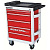 Тележка инструментальная серии PRO без инструментов, 5 выдвижных ящиков, цвет красно-черный