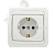 Розетка 1-местная Лондон с заземлением 16А керамика белая PROxima