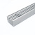 Профиль накладной Линии света алюминиевый 2м серебро матовый экран 2 заглушки 4 крепежа для светодио