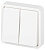 Выключатель Эксперт 11-1524-01 двойной IP55, 10АХ-250В, СУ, белый