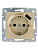 VESNA Розетка с/з + USB разъём золото