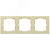 Рамка 3 местная горизонтальная BOLERO кремовый