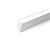 Профиль алюминиевый накладной, серебро, CAB267 с матовым экраном, 2 заглушками, 4 крепежами в компле