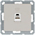 Телефонная розетка RJ11 с накладкой, цвет Тауп