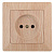 Розетка Intro Solo 4-201-11 без заземления 2P, 16А-250В, IP20, СУ, сосна
