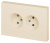 Розетка Intro Accent 6-204-02 2х2P, 16А-250В, IP20, СУ, AL/CU, слоновая кость