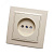 Розетка одноместная б/з,с защитной шторкой,250В, 10А, серия Эрна, слоновая кость Stekker