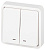 Выключатель Эксперт 11-1525-01 двойной с подсветкой IP55, 10АХ-250В, СУ, белый