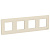 Рамка UNICA STUDIO четырехпостовая бежевый