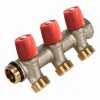 Коллектор VBS с красными вентилями, 1'НР под евроконус, 1' - 4xEK