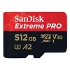 Карта памяти 512GB MicroSD Extreme Pro UHS I, V30, U3, A2, SDXC, 200 МБ/с, Class 10