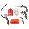 Набор пневмоинструмента, 5 предметов, быстросъемное соед., краскорасп. с верхним бачком