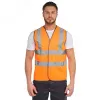 Жилет сигнальный арт. J04 цв. оранжевый флуоресцентный р. 4XL 128-132/170-188