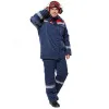 Костюм Тимбер утепленный (ткань смесовая, 210), куртка, полукомбинезон, темно-синий-красный, 120-124