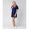Халат женский Сакура (тк.Габардин), т.синий,56