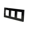 Рамка стеклянная 3 поста черная (228х86мм)