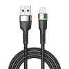 Кабель USB-A - Lightning для Apple, 2,4А, 1м, в черный