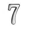 Цифра дверная на двусторонней клеевой основе. АЛЛЮР пластик 7 хром