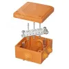 Коробка пластиковая FS с кабельными вводами и клеммниками IP55 100х100х50мм 6р 450V 6A 4мм кв.